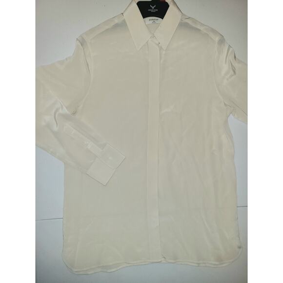 Babaton Womens XS Academy Silk Blouse Button Up Minimalist Sleek Office Classic - Picture 8 of 16